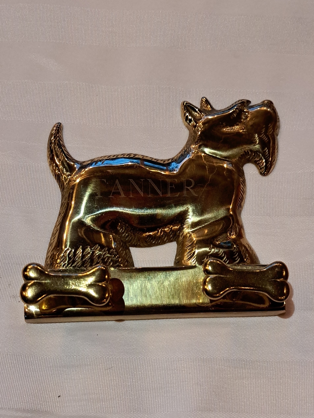 Tanner Brass Dog Wall Hook – Gold Scottie Design